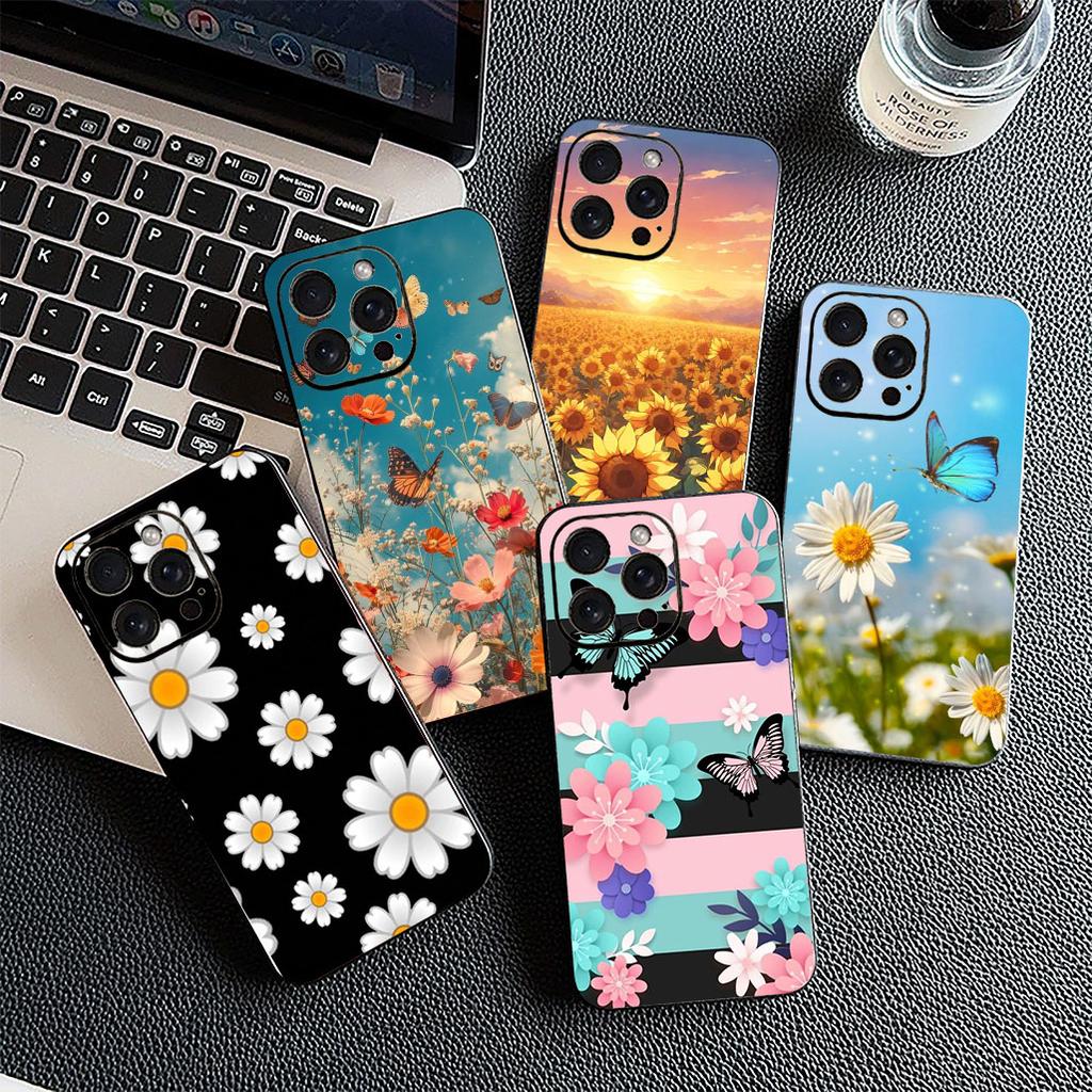 Sunflower Fresh Little Daisy Flower Phone Case for Apple iPhone 17 16 14 15 Plus Pro Max 16E ProMax + 15Plus 15+ 16+ Cover