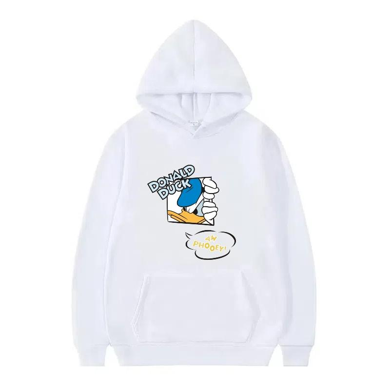 Disney Mickey Mouse Pattern Woman Fleece Casual Loose Black Autumn Tops Clothes Pullovers Ladies Cheap Hoodies Men Sweatshirts