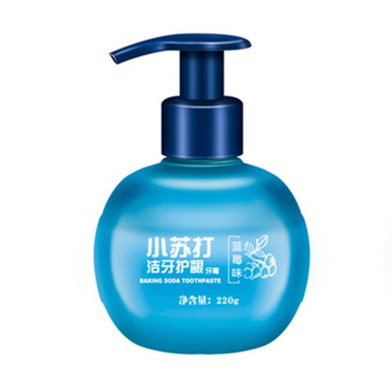 Зубная паста с пищевой содой 220 г в бутылке с помпой для отбеливания и удаления пятен