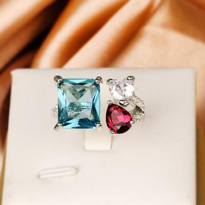 Серебряное Кольцо с Неправильным Изумрудом для Женщин, Кольцо с Цирконом Цвета Бриллианта Высокой Углеродистости, Подарок на Вечеринку, День Рождения