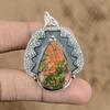 Gift For Her 925 Sterling Silver Natural Unakite Gemstone Indian Jewelry Pendant