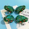 1/8Pcs Wind-up Frog Toy Nostalgic Vintage Movable Eyes Clockwork Spring Iron Jumping Green Frog Toy Party Favors Kids Adults Gift