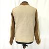 VERSACE CLASSIC Suede Leather Knit Single Riders Jacket Men M Camel(USED)