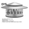 Round Chimneys Cover with Mesh Screen Tapered Top Metal Chimneys Cover Weather-proof Outside Roof Cone Top Fireplace Exhaust Rain Cover