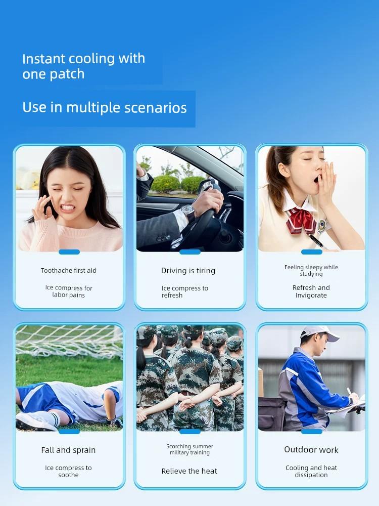 Cooling Ice Patch, Summer Heat-Relief Magic Tool, Ice Compress Patch for Students, Cooling and Heat-Relief Patch, Heat Dissipation, Phone Cooling