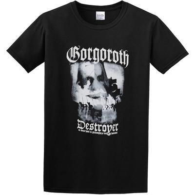 WUWEICHEN Футболка с графическим принтом Gorgoroth Destroyer Pentagram True Antichrist для мужчин Черная