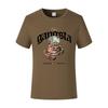 Men's Printed Youth Pure Cotton Couple Short-sleeved T-shirt Summer Comfortable and Breathable Round-neck Clothing