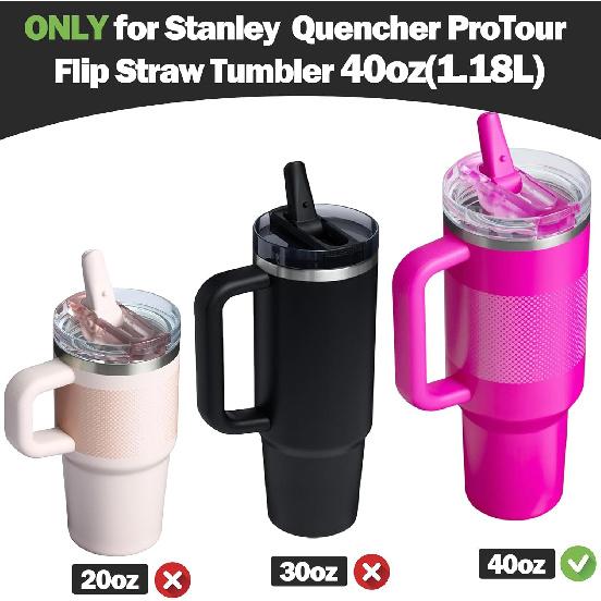 Запасные соломинки для стакана Stanley Quencher ProTour с откидной крышкой, 40 унций, соломинка Reble с чистящей щеткой, аксессуары для стакана Stanley (Прозрачный,