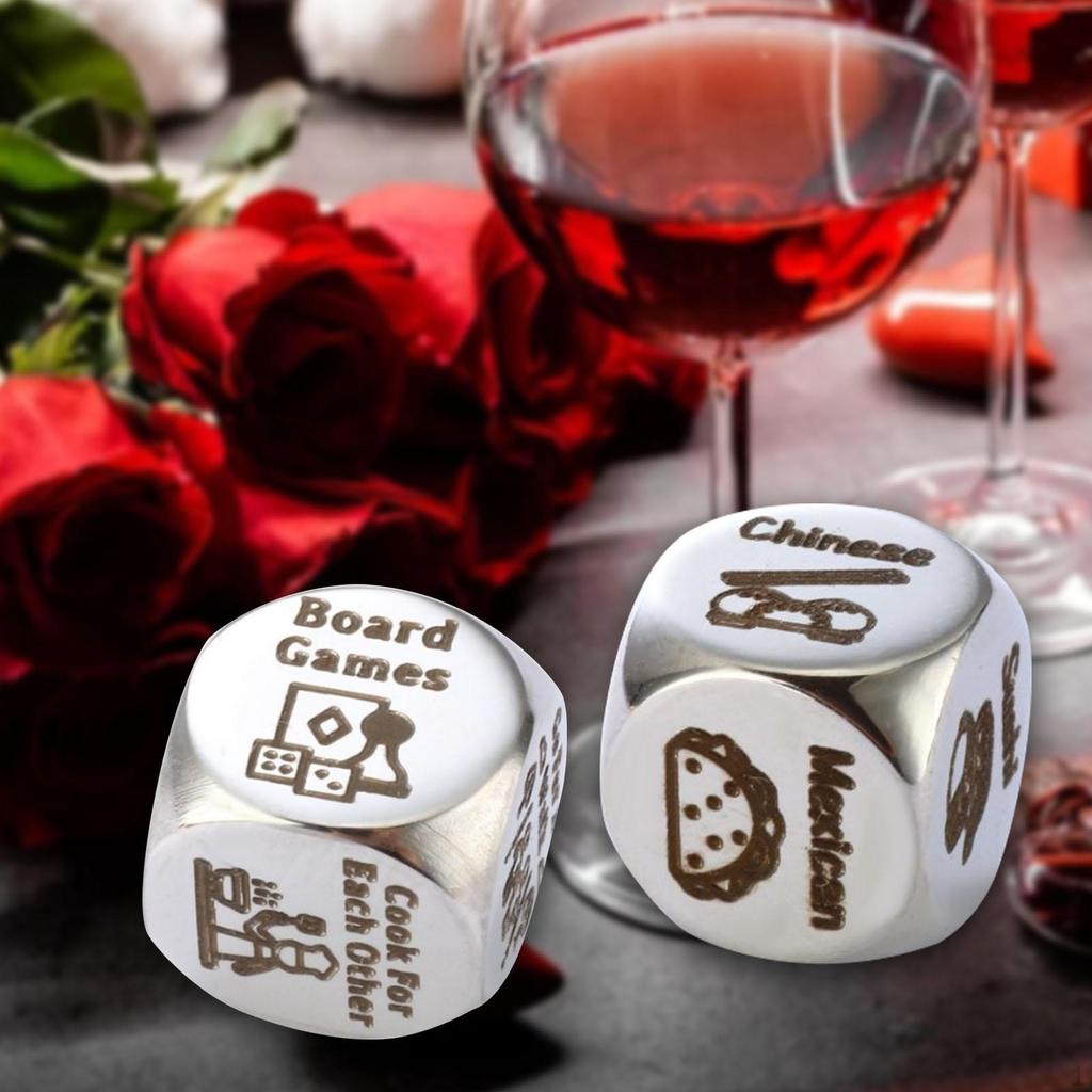 2Pcs Food Decision Dice,Valentines Day Gifts,Boyfriend Girlfriend,Food Decider,Date Night Dice for