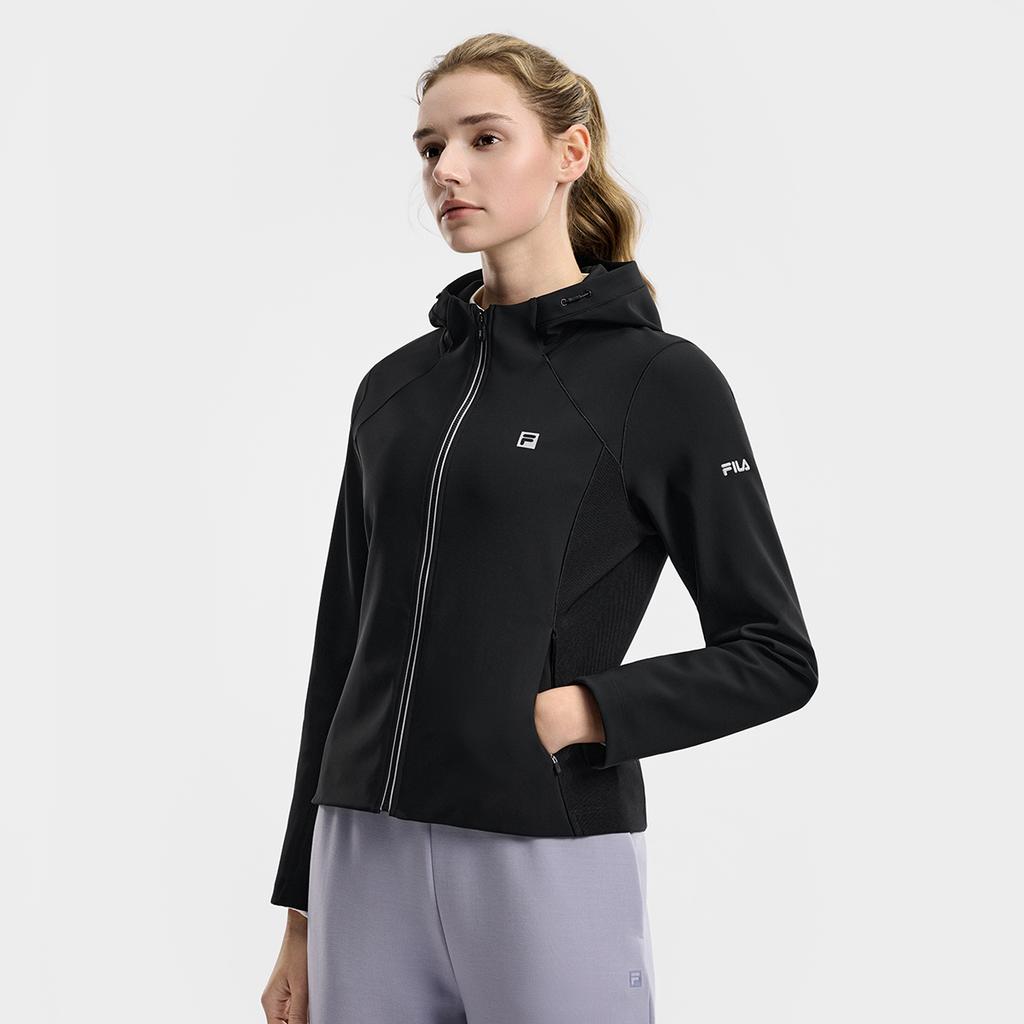 Fila Серия для фитнеса Минималистичный Классический Персонализированный Модный Спортивный Повседневный Тренировочный Универсальный Удобный Худи Женские куртки A11W611508FBK