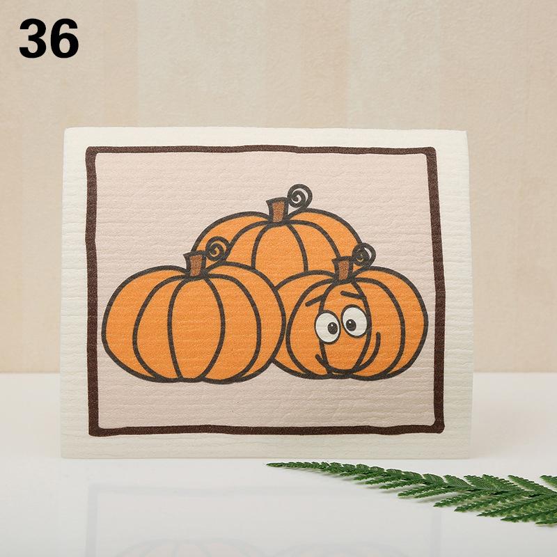 1 шт. многоразовая губка для мытья посуды кухонная напечатанная впитывающая тряпка для мытья посуды целлюлозные салфетки для уборки