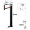 Yamazaki Coat Hanger Black Tower 10408 (with Plasterboard Pins & Wood Screws)