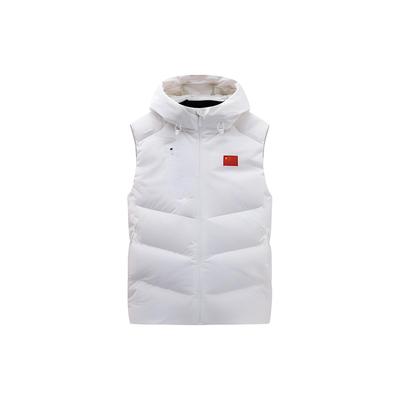 Мужской жилет Champion All-Weather Series с капюшоном и без рукавов, однотонный, с национальным флагом, на молнии, белый 152340906-1