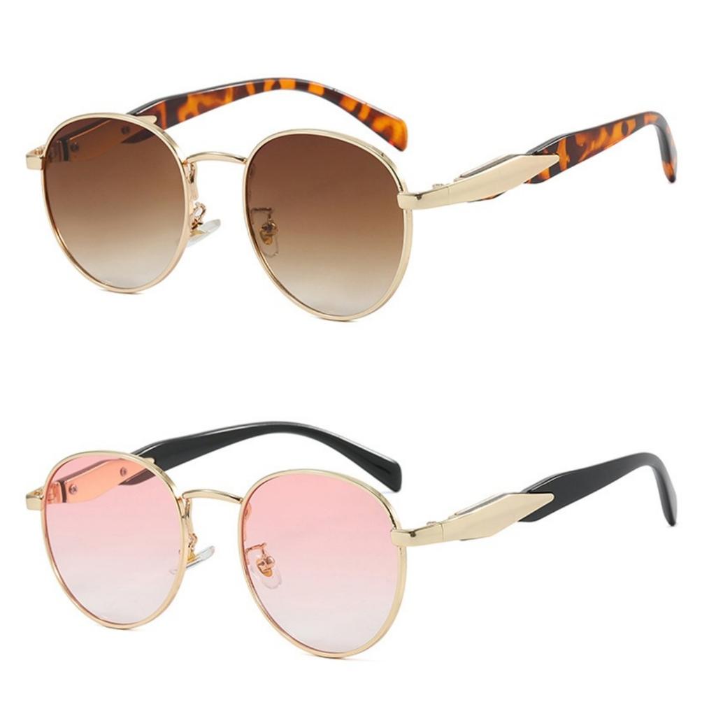 Овальные Металлические Солнцезащитные Очки Женские Новые Роскошные Модные Солнцезащитные Очки Мужские Ретро Солнцезащитные Очки Нейтральные Uv400 Вождение Солнцезащитные Очки