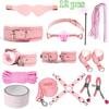 VaHppy SM BDSM Bondage Exquisite Sets 4colors Plush Leather Erotica Sex Toys for Couples Handcuffs Flirting