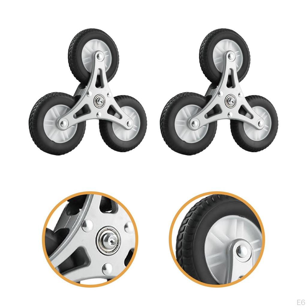 2x Колеса для подъема по лестнице Ролики для тележки для покупок Плавный ход Легкая транспортировка