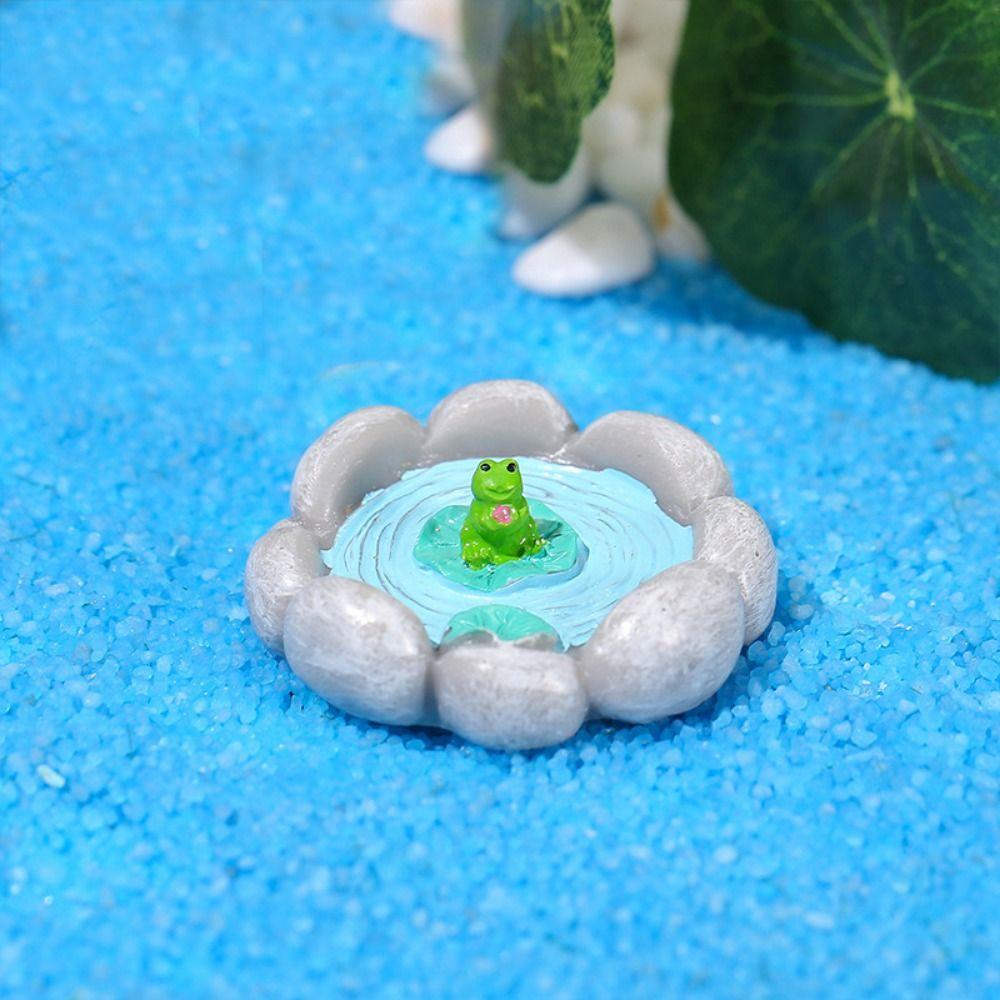 Cartoon Simulation Lotus Pond Cute Pond Ornaments Vivid Lotus Pond Miniatures  Home Decor