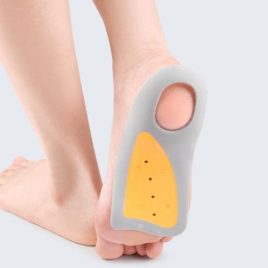 1 пара ультратонких силиконовых стелек для мужской/женской обуви, стельки с амортизацией, мягкие, с противоскользящей накладкой на пятку