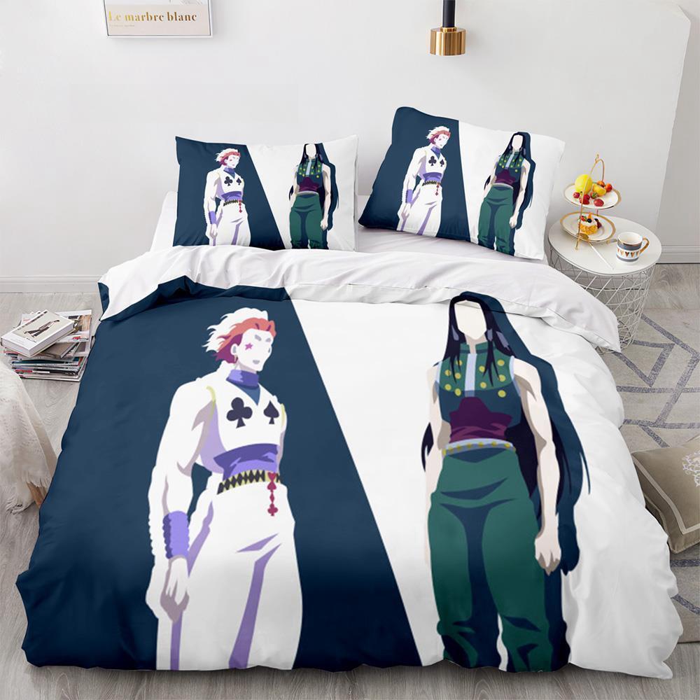 Новая мода HUNTER×HUNTER Комплект постельного белья Односпальный Полуторный Двуспальный Кингсайз Комплект для кровати Взрослый Детский Спальня Пододеяльник Комплекты 3D Принт Аниме