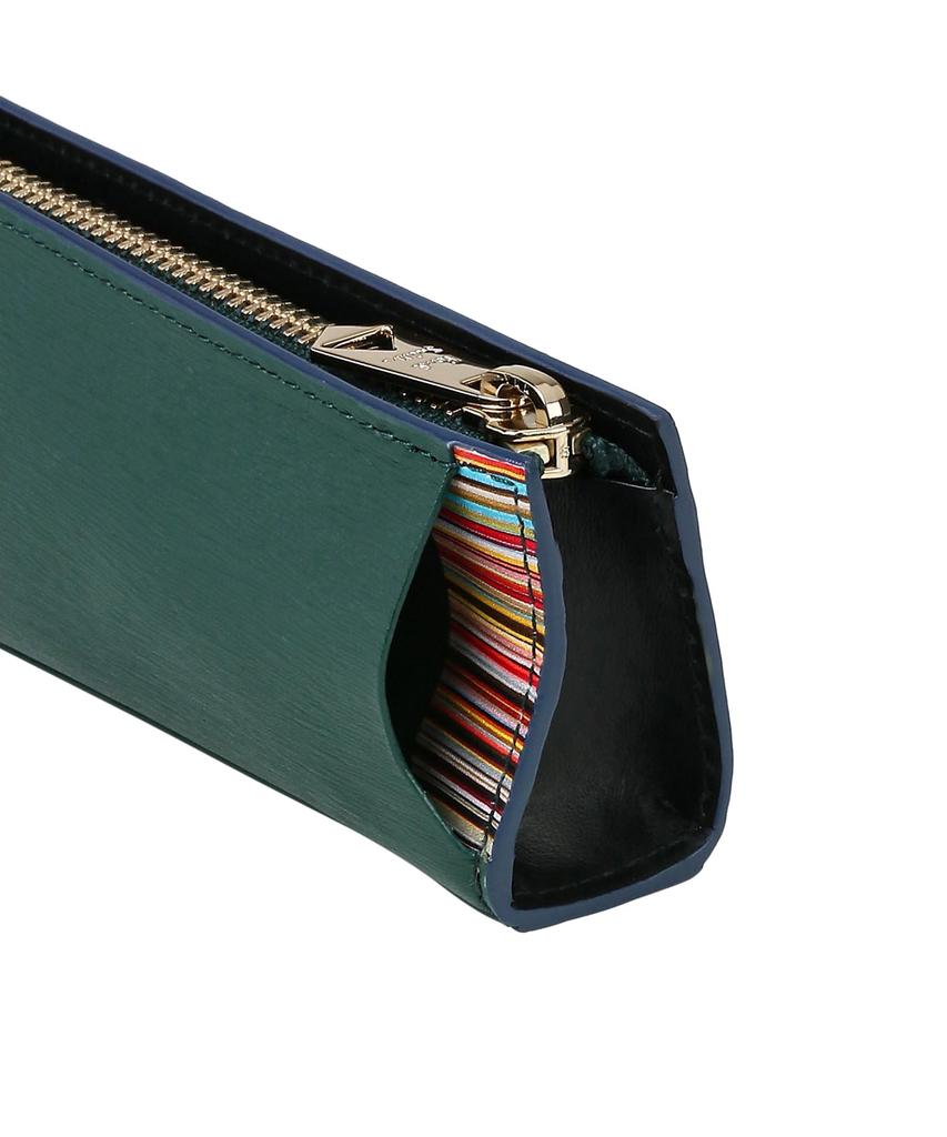 Укороченный пенал с логотипом темно-зеленого цвета