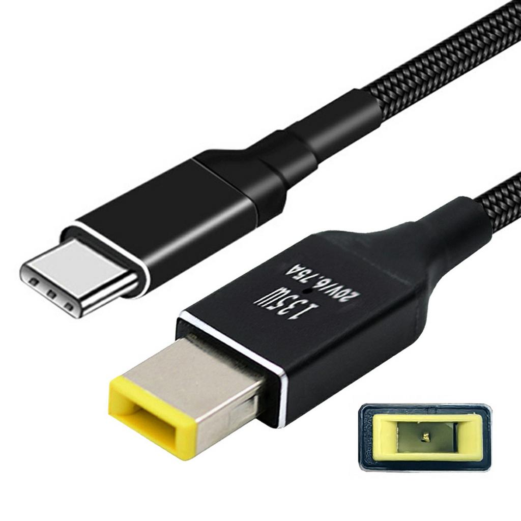 UC-110-1145MM For Lenovo Laptop 1.8m PD 100W USB-C Input to Rectangular Jack Output Power Charge Cable