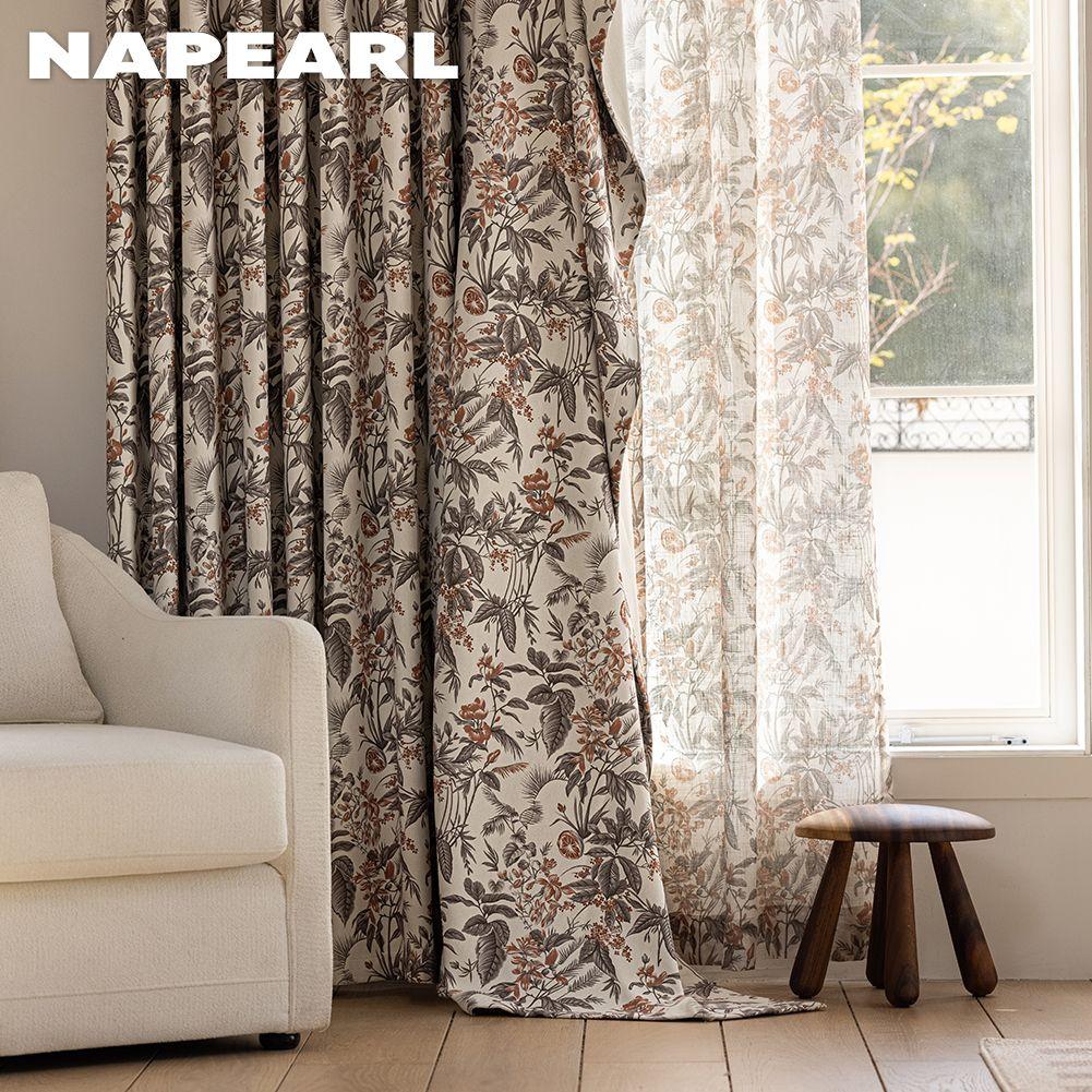 1 шт. NAPEARL Американский средневековый стиль Блэкаут Шторы с высокой плотностью Печатные шторы для Спальни Гостиной Окна для Домашнего Декора