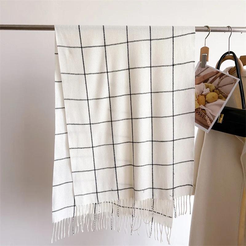 Fashion Plaid Cashmere Warm Scarf New Design Luxury Pashmina Winter Shawl Wraps Bufanda with Tassel Poncho Blanket 2025