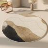 Современный стиль Декор спальни Круглый ковер Дом Пушистый Мягкий коврик Легкий Роскошный ковер для гостиной Утолщенный Плюшевый Коврик для пола в гостиной