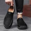 Winter/fall  Men's Shoes Men's Light Comfortable Breathable Walking Flat Men Shoes Large Men's Leather Shoes