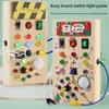 Cross-Border Wooden LED Light Educational Busy Board for Children
