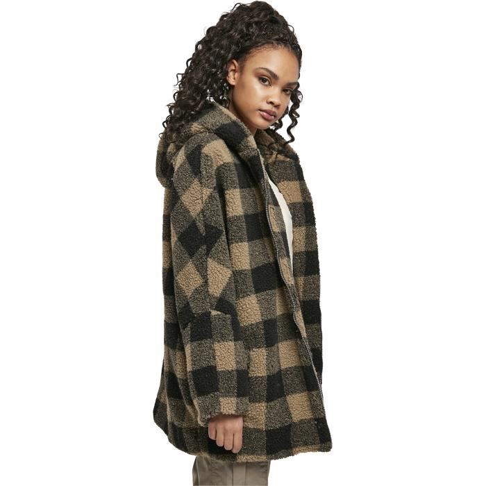Urban Classics Veste Oversize À Capuche Sherpa Femme Veste Mi-saison Marron