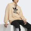 Adidas Толстовка с капюшоном Originals Trefoil Vday с спортивным принтом и логотипом, мужские топы, янтарно-желтый HA3655