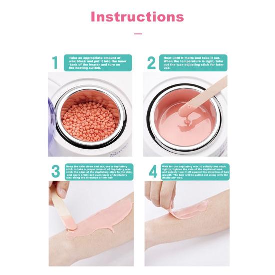 100 г/упаковка твердый бобовый воск бумага-без быстрого эффекта травяной воск бобы депиляция горячая пленка для унисекс