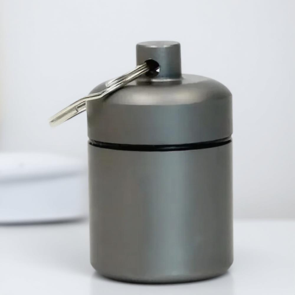 Водонепроницаемый алюминиевый контейнер для таблеток, металлический контейнер, брелок, для путешествий, для улицы, аварийная аптечка первой помощи, безопасность