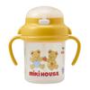 Кружка-трубочка учебная кружка 200 мл Сделано в Японии Можно мыть в посудомоечной машине Мальчики Девочки Малыши Дети Детская посуда Медведь Фрукты Желтый [MIKI HOUSE] 46-7150-683