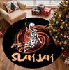 SLAM DUNK Pattern Round Rug, Indoor/Outdoor Mat, for Picnic, Gameroom, Bedroom, Office, Living Room, Home Decor Carpet, Birthday Gift