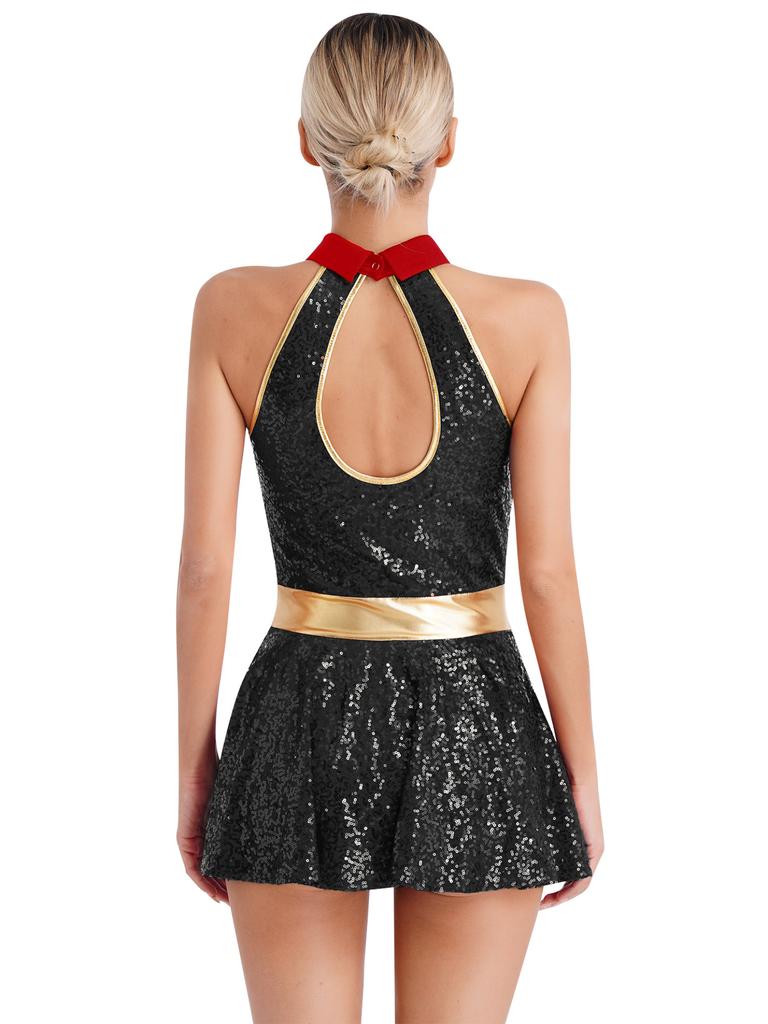 Хэллоуин сценический костюм клоун косплей смокинг боди с блестками юбка трико бал-маскарад вечерние цирк костюм манежа