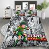 Anime HUNTER HUNTER Printed Bed Set Duvet Cover Pillowcase Bedding Set Linen Sheet Quilt Cover Full Queen King Size Home Textile