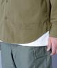 AVIREX BASIC ARMY POPLIN L/S SHIRT men's L 310 olive