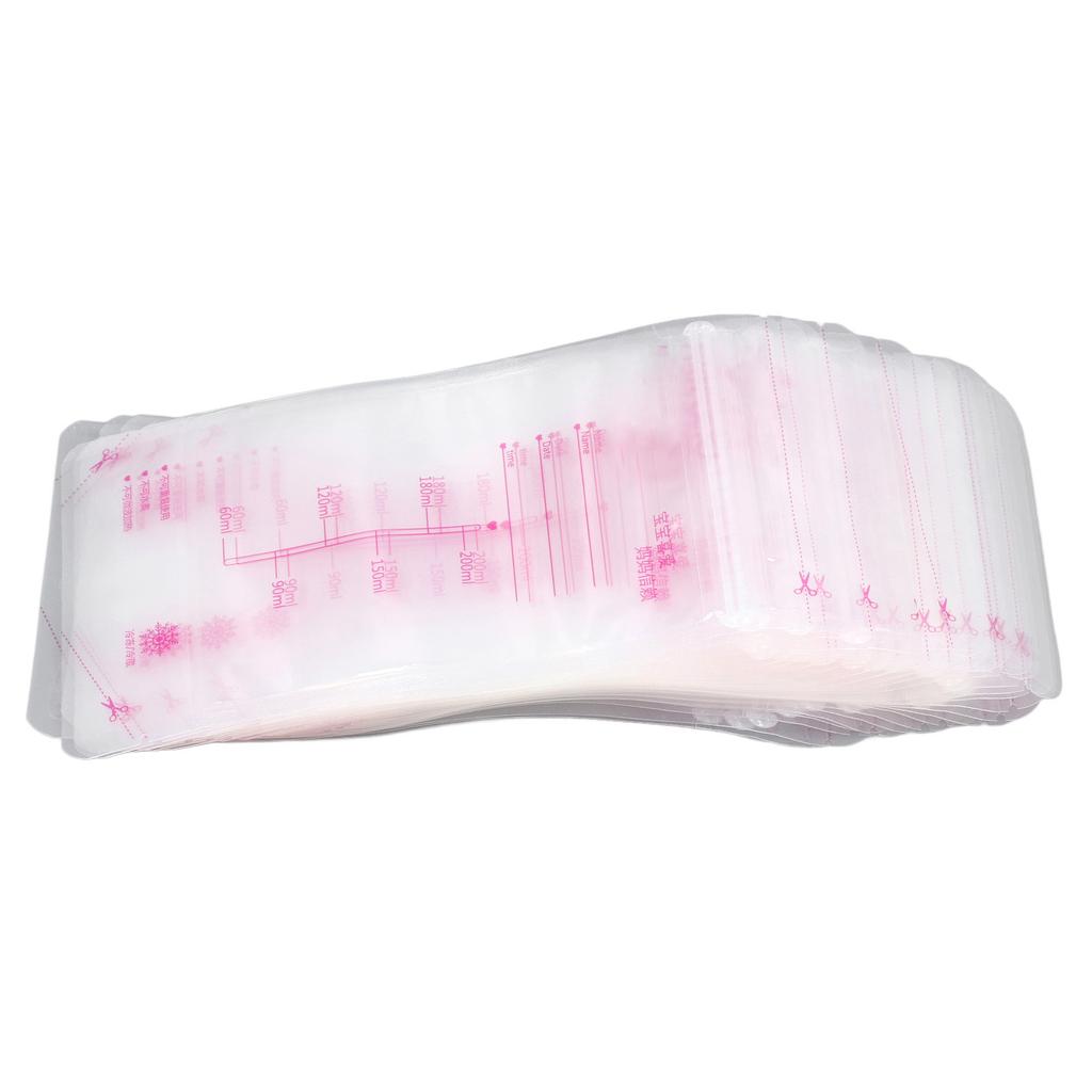 30 штук мешков для хранения грудного молока 200 мл Простые в использовании Незаменимые вещи для малыша Мешки для хранения молока с двойным запаем для кормления Замораживание