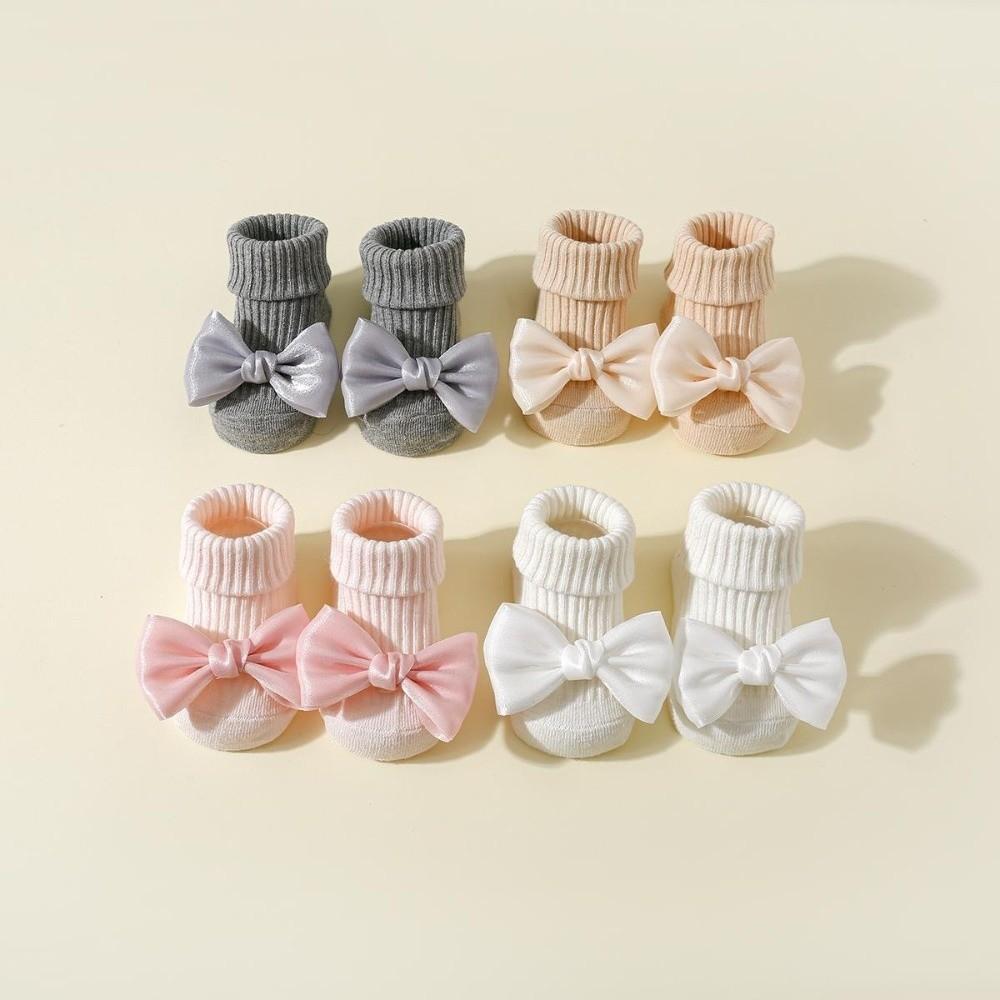 1 Paie Soft Cotton Blend Baby Floor Sock Breathable Fabric Anti-Slip Sock Indoor Home