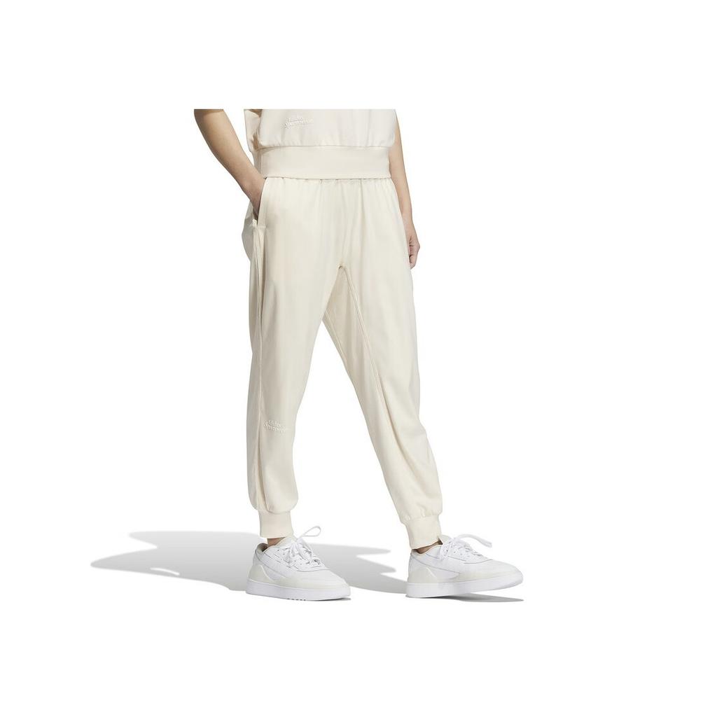 adidas Ss24 однотонные эластичные повседневные зауженные трикотажные спортивные брюки женские низ кремового цвета IM8864