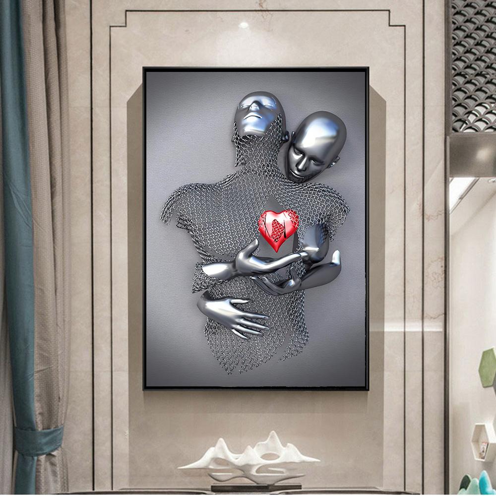 Metal Figurines Wall Art Pictures Print On Canvas Art Lover Posters and Prints Portrait Paintings Home Decor Unframed
