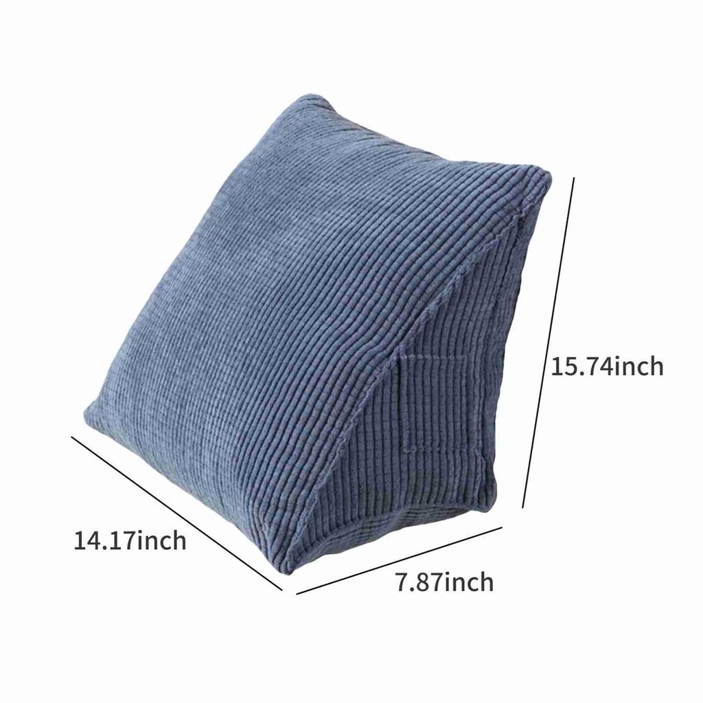 Треугольная подушка Удобная подушка для чтения с карманом на молнии Треугольный клин Валик Маленькая подушка для поддержки спины Подушка