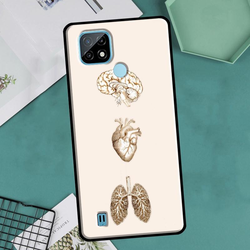 Медицинский чехол с изображением органов человека и сердца для OnePlus Nord 2 9 10 Pro 9R 10R 8T Чехол для Realme GT Master Neo 2 3 8i 9i 8 Pro