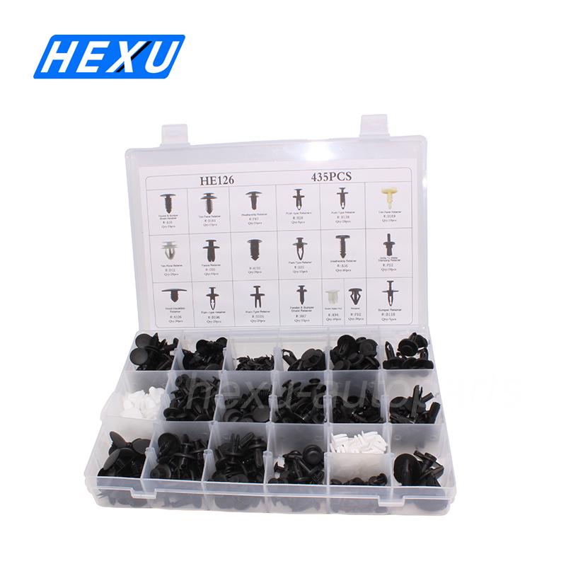 435Pcs Car Retainer Clips Assortment Panel Trim Plastic Fasteners Rivet Clips Set For Ford Jeep Toyota Honda