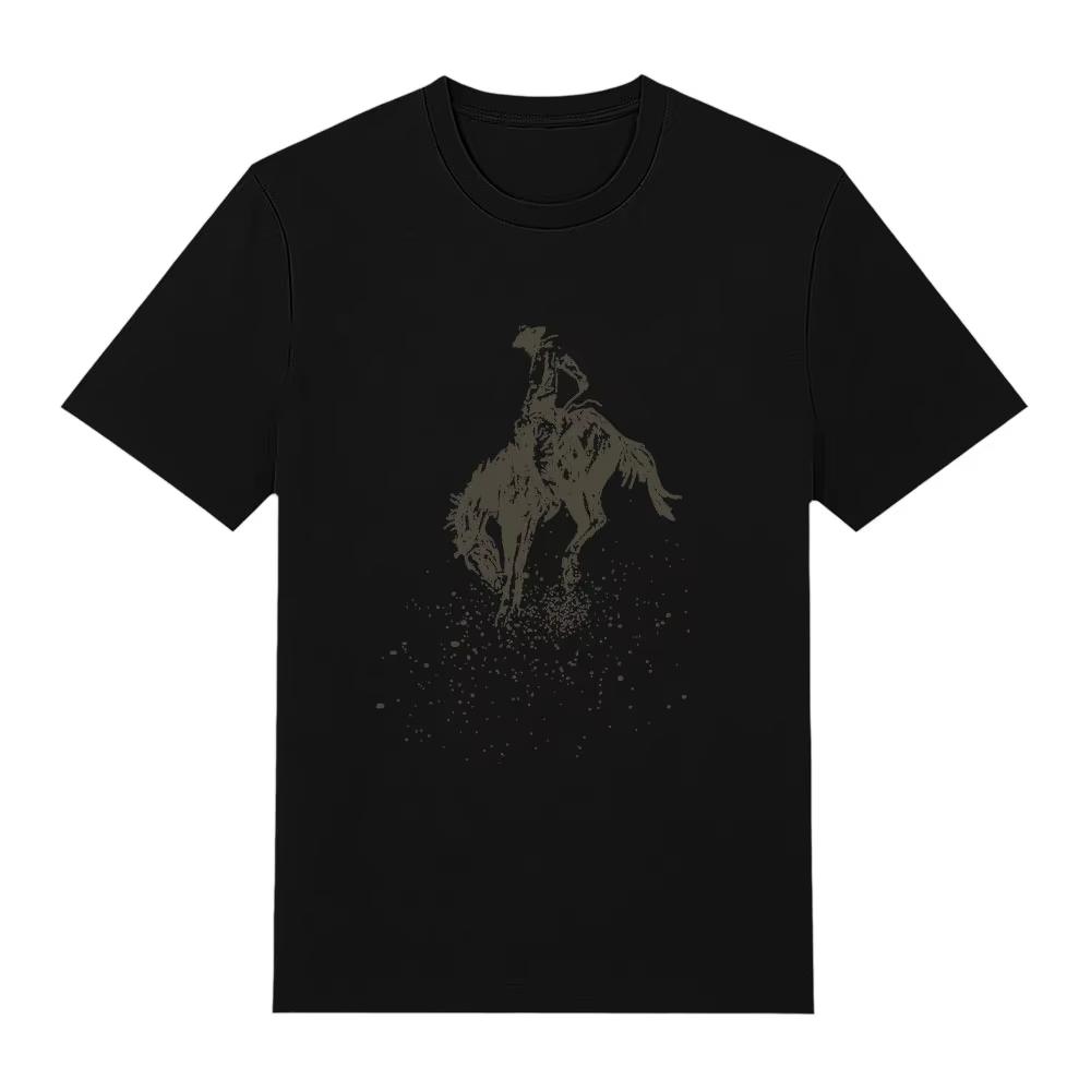 Buckin' Bronco Tee Niall Horan Wearing Vintage Graphic Print T Shirt Unisex Harajuku Cotton Gothic Round T-shirt Hip Hop Streetwear Oversized T-shirt