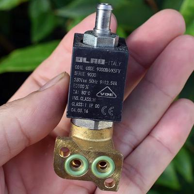 9000Bh AC230V 2-позиционный 3-ходовой электрический латунный электромагнитный клапан нормально закрытого типа для кофемашины паровой горячей воды