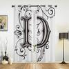 Современные оконные шторы для гостиной D с буквенным цветочным узором, текстурированные шторы для детской спальни, кухонный декор, жалюзи, шторы
