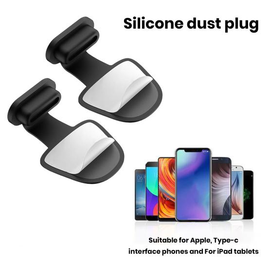 Силиконовая заглушка от пыли для порта зарядки мобильного телефона iPhone Android 8Pin Type-C Водонепроницаемая Защитная заглушка